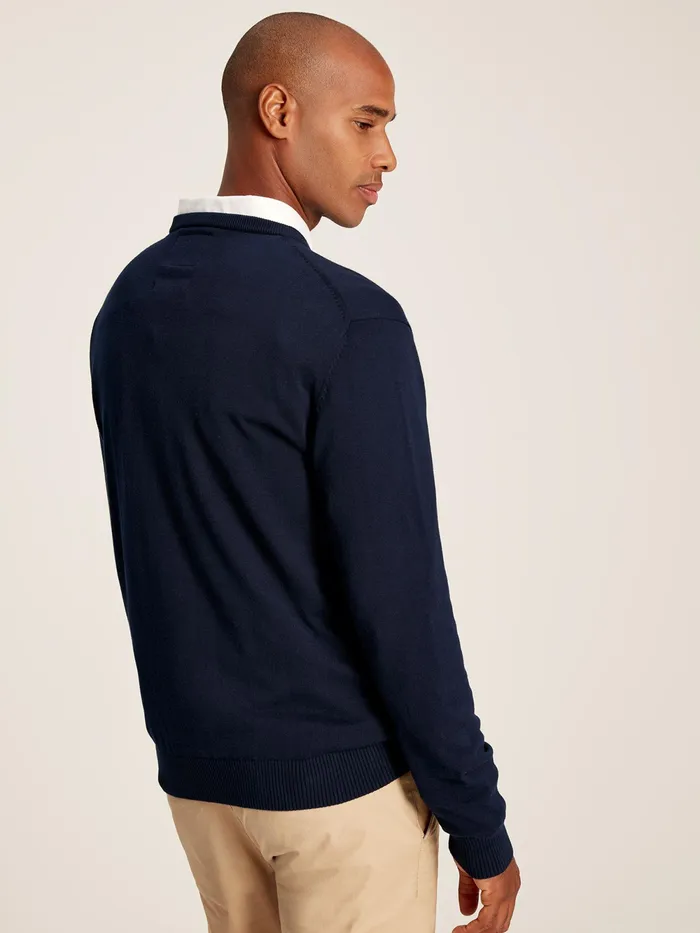 Joules Knitwear Navy Cotton Crew Neck Jumper 8211 Men