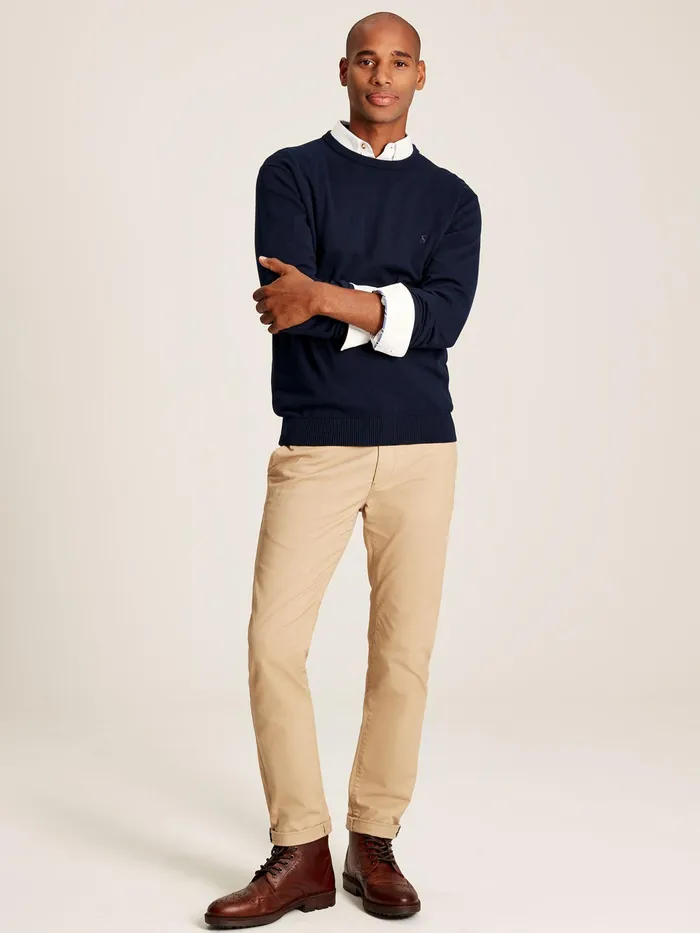 Joules Knitwear Navy Cotton Crew Neck Jumper 8211 Men