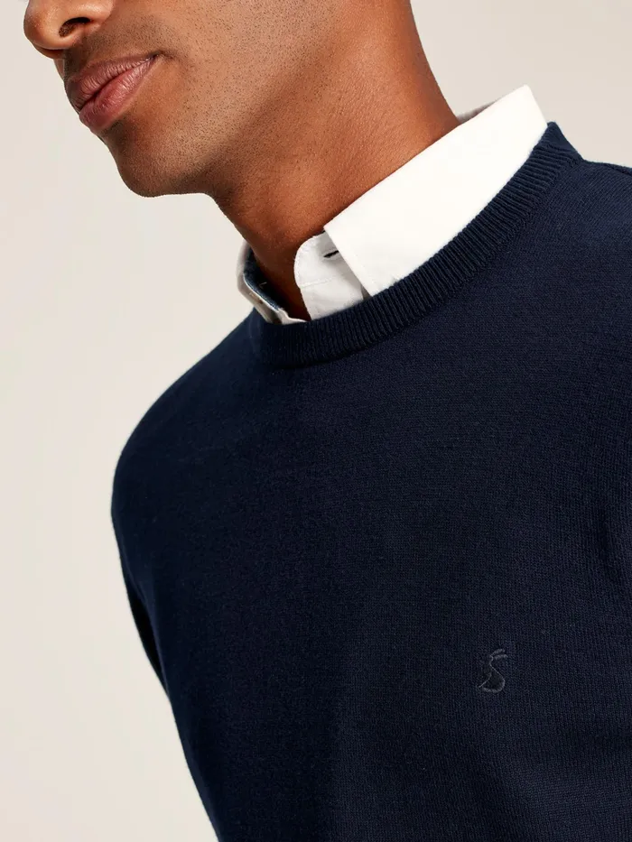 Joules Knitwear Navy Cotton Crew Neck Jumper 8211 Men