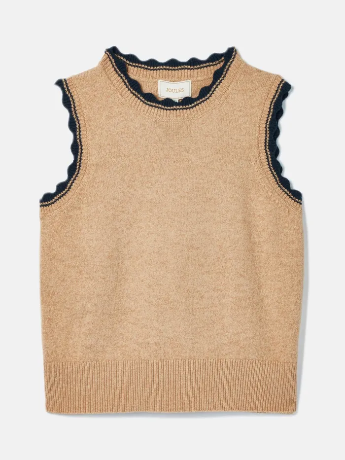 Joules Knitwear Oatmeal Knitted Tank Top 8211 Women