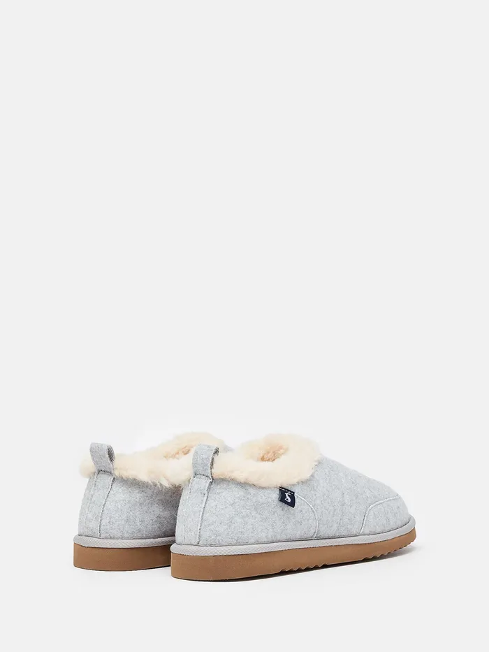 Joules Nightwear Grey Faux Fur Lined Slippers 8211 Women