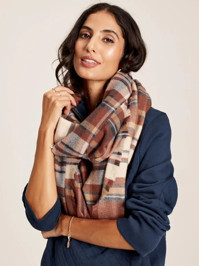 Joules Scarves Brown Oversized Blanket Scarf 8211 Women