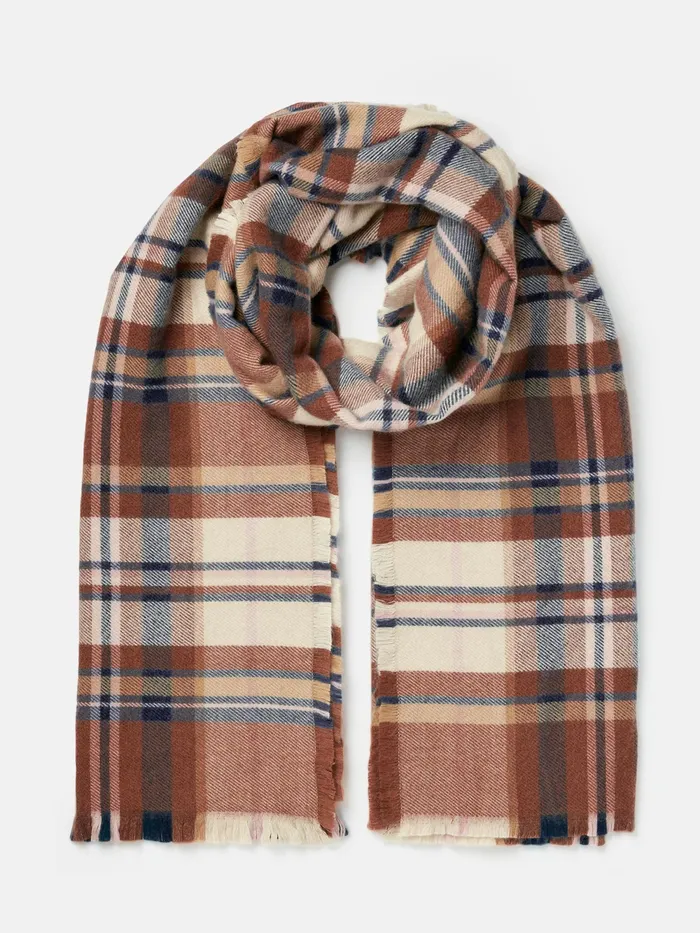 Joules Scarves Brown Oversized Blanket Scarf 8211 Women