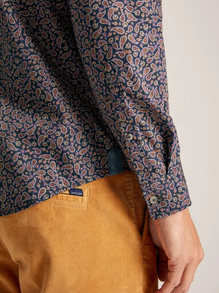 Joules Shirts Navy Paisley Cotton Shirt 8211 Men