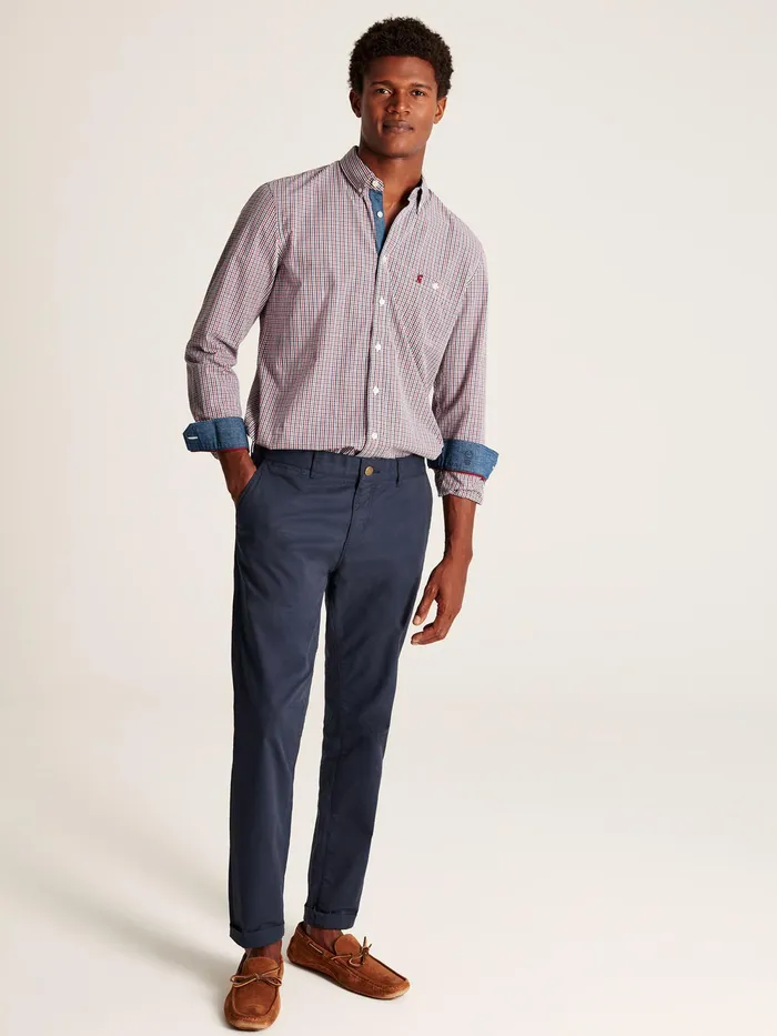 Joules Shirts NavyRed Gingham Classic Fit Poplin Shirt 8211 Men