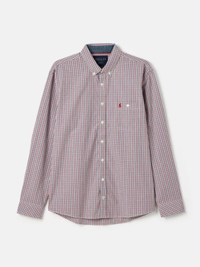 Joules Shirts NavyRed Gingham Classic Fit Poplin Shirt 8211 Men