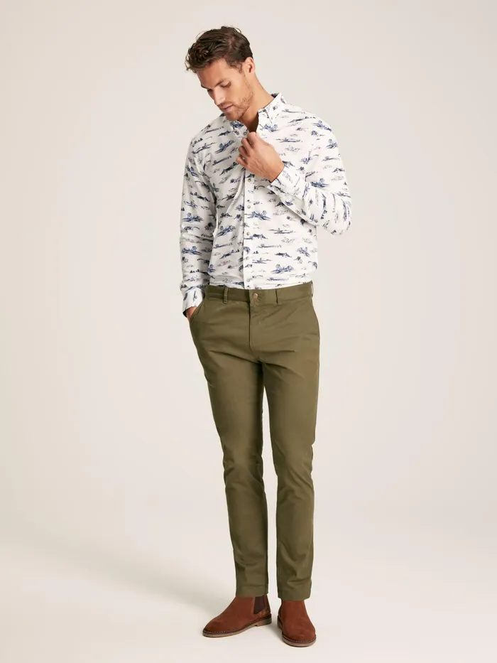 Joules Shirts White Print Cotton Shirt 8211 Men