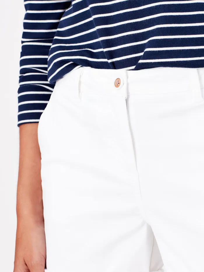Joules Shorts and Skirts White Cruise Mid Thigh Length Chino Shorts 8211 Women