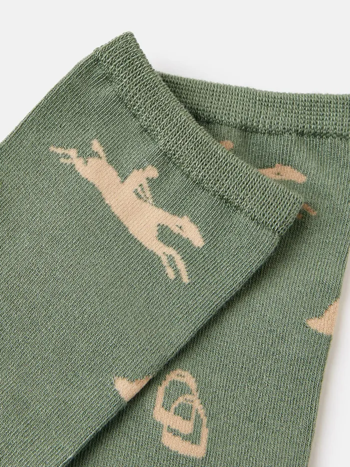 Joules Socks and Tights Green Equestrian Ankle Socks 8211 Women