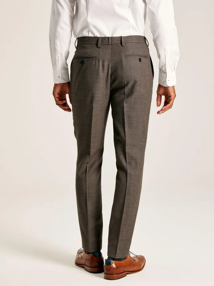 Joules Suits and Tailoring Neutral Textured Suit Trousers 8211 Men
