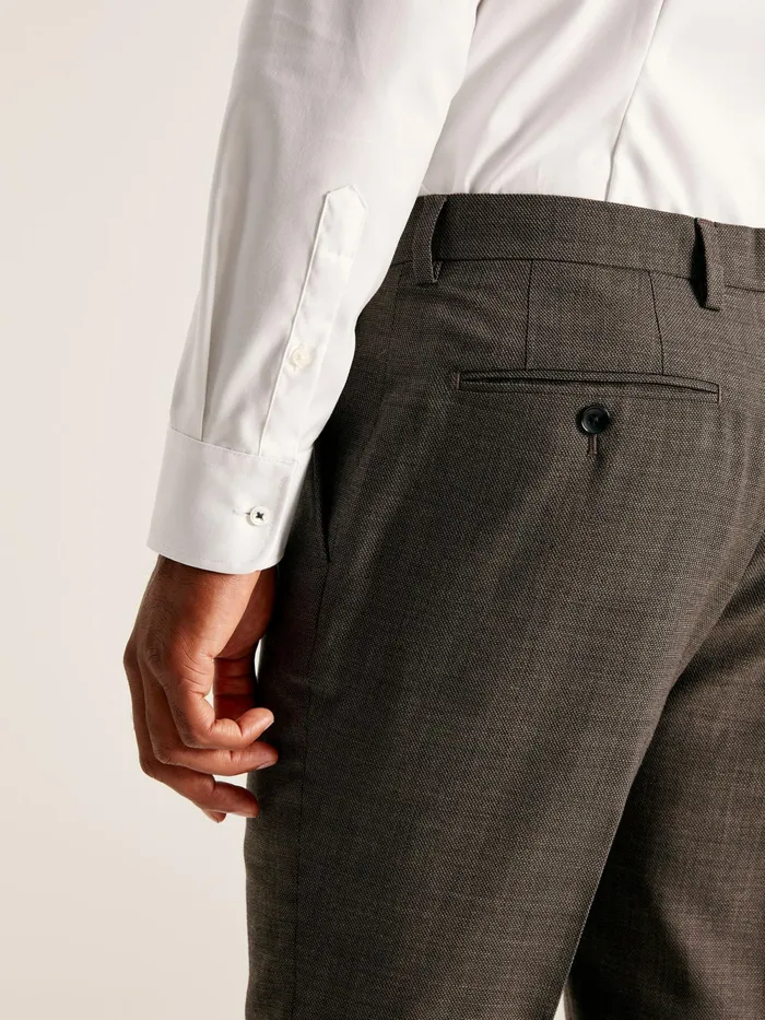 Joules Suits and Tailoring Neutral Textured Suit Trousers 8211 Men