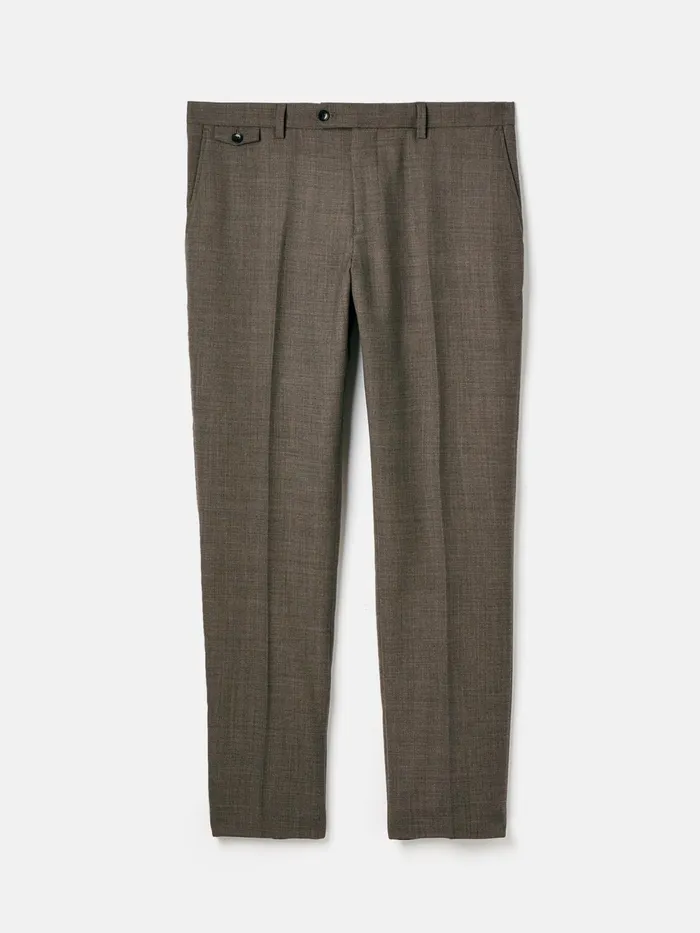 Joules Suits and Tailoring Neutral Textured Suit Trousers 8211 Men