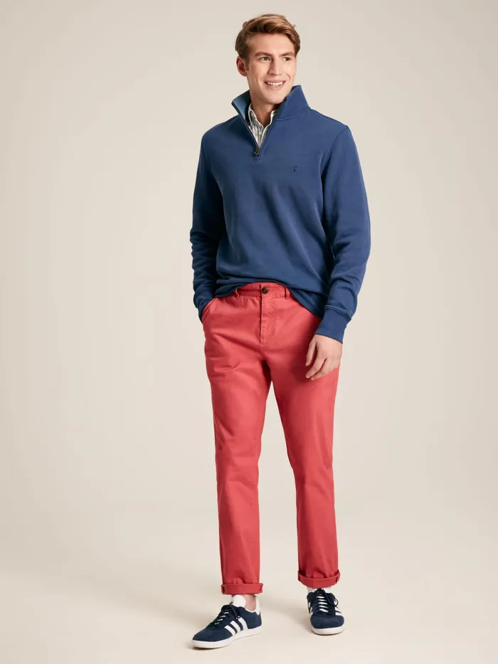 Joules Sweatshirts and Hoodies Blue Quarter Zip Cotton Sweatshirt 8211 Men