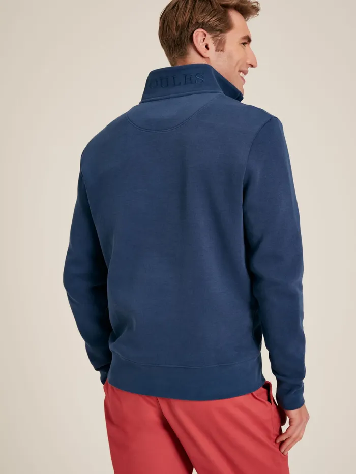 Joules Sweatshirts and Hoodies Blue Quarter Zip Cotton Sweatshirt 8211 Men