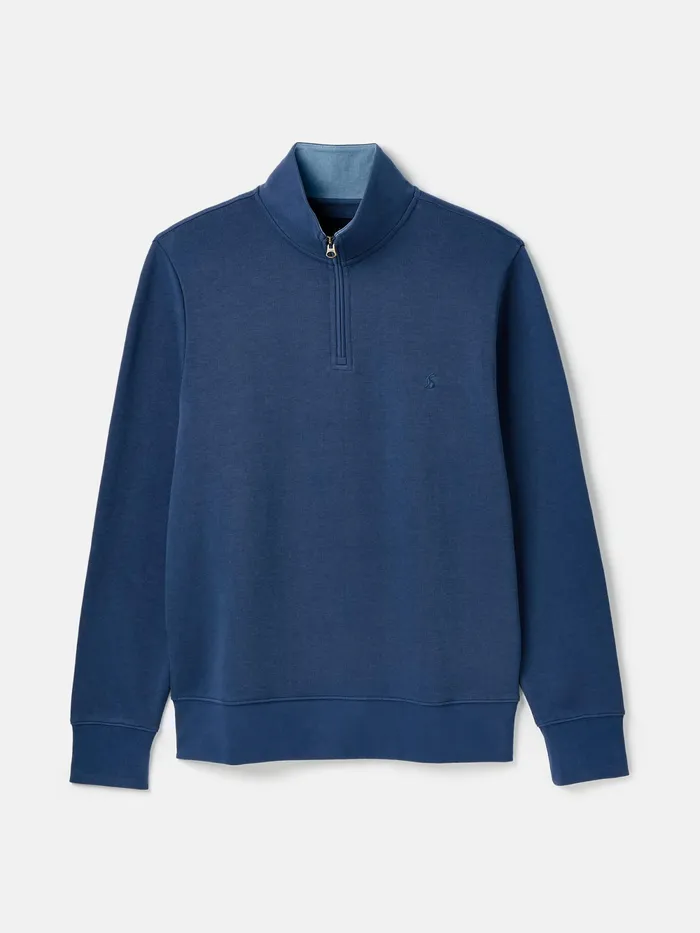Joules Sweatshirts and Hoodies Blue Quarter Zip Cotton Sweatshirt 8211 Men