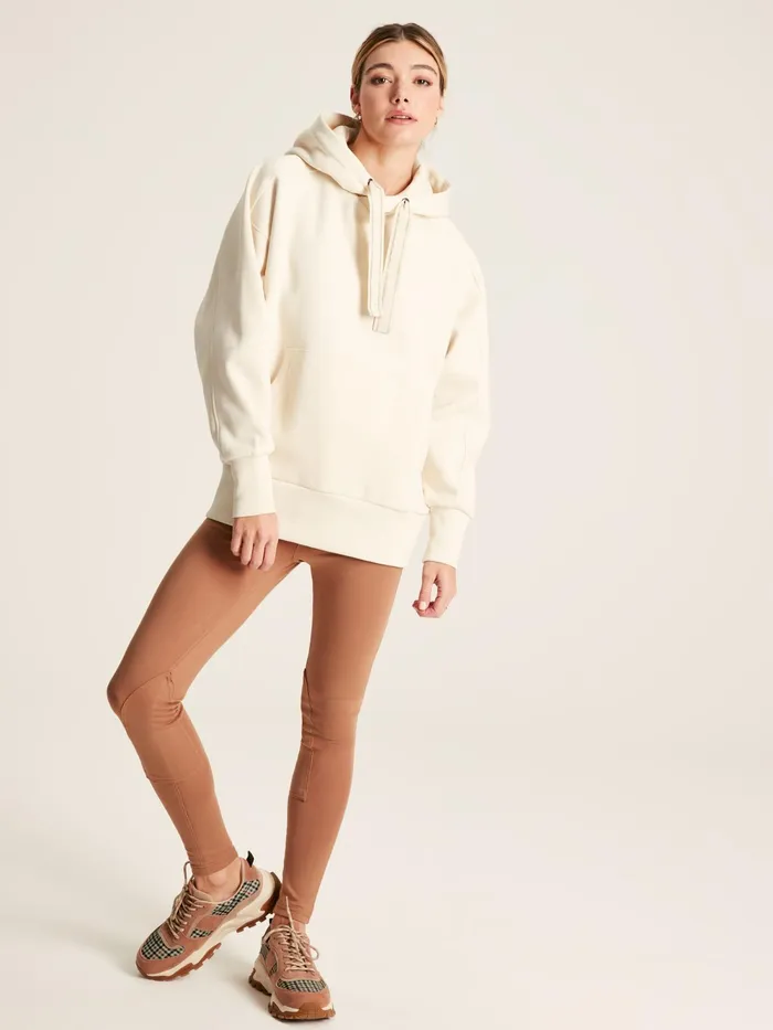 Joules Sweatshirts and Hoodies Cream Oversized Hoodie 8211 Women