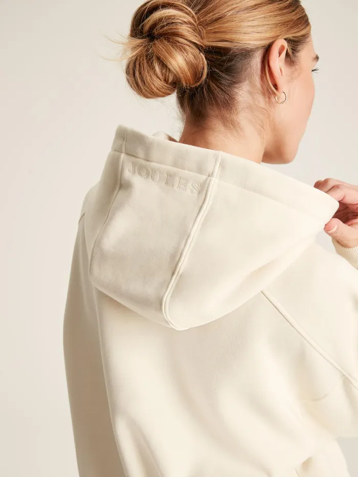 Joules Sweatshirts and Hoodies Cream Oversized Hoodie 8211 Women