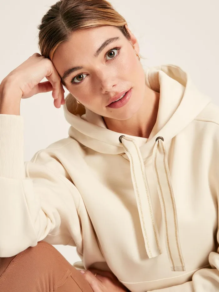 Joules Sweatshirts and Hoodies Cream Oversized Hoodie 8211 Women