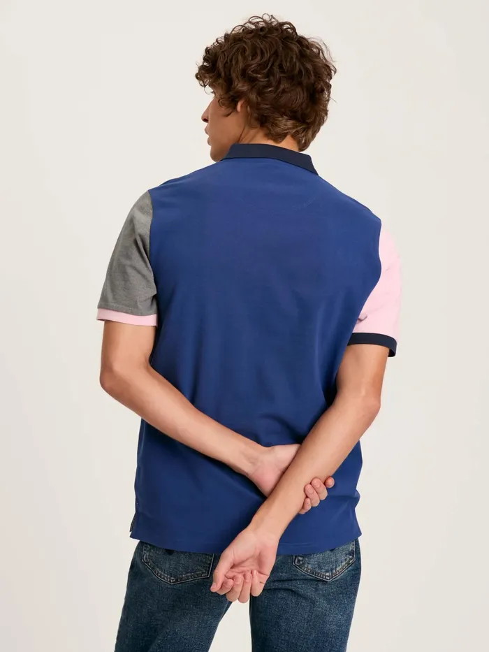 Joules Tops and Tshirts Blue Colourblock Classic Fit Polo Shirt 8211 Men
