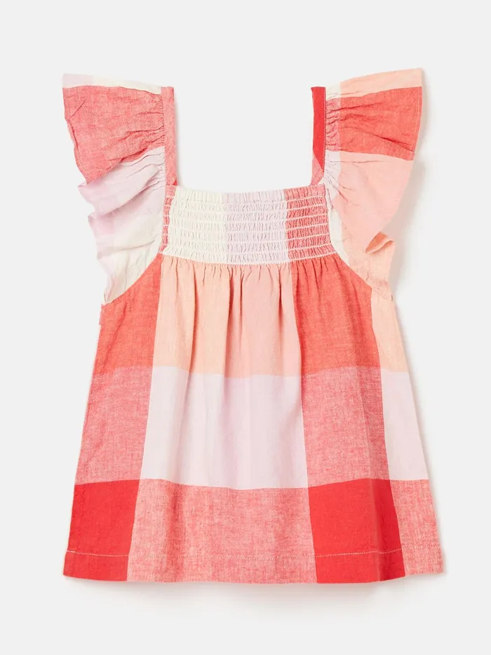Joules Tops and Tshirts Pink Shirred Woven Top 8211 Girls