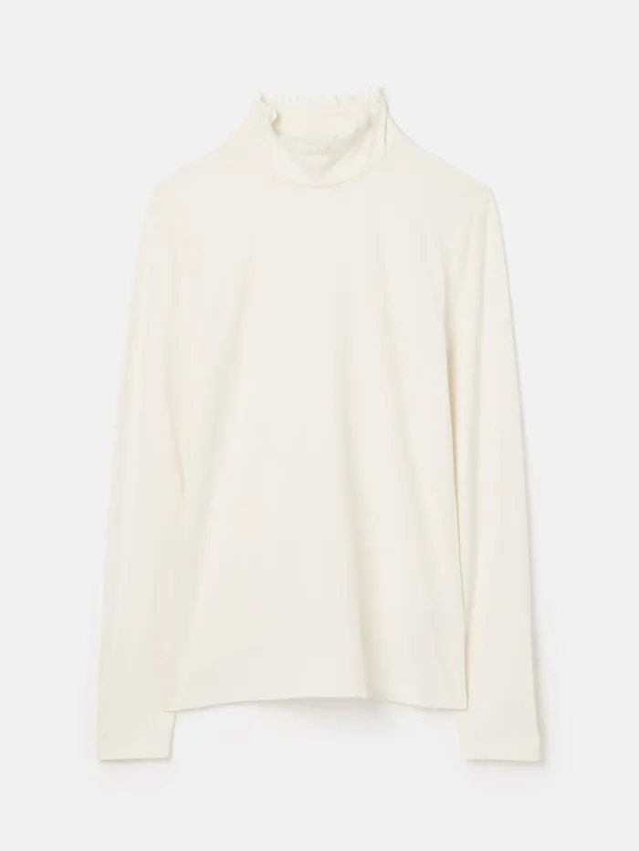 Joules Tops Cream Long Sleeve High Neck Jersey Top 8211 Women