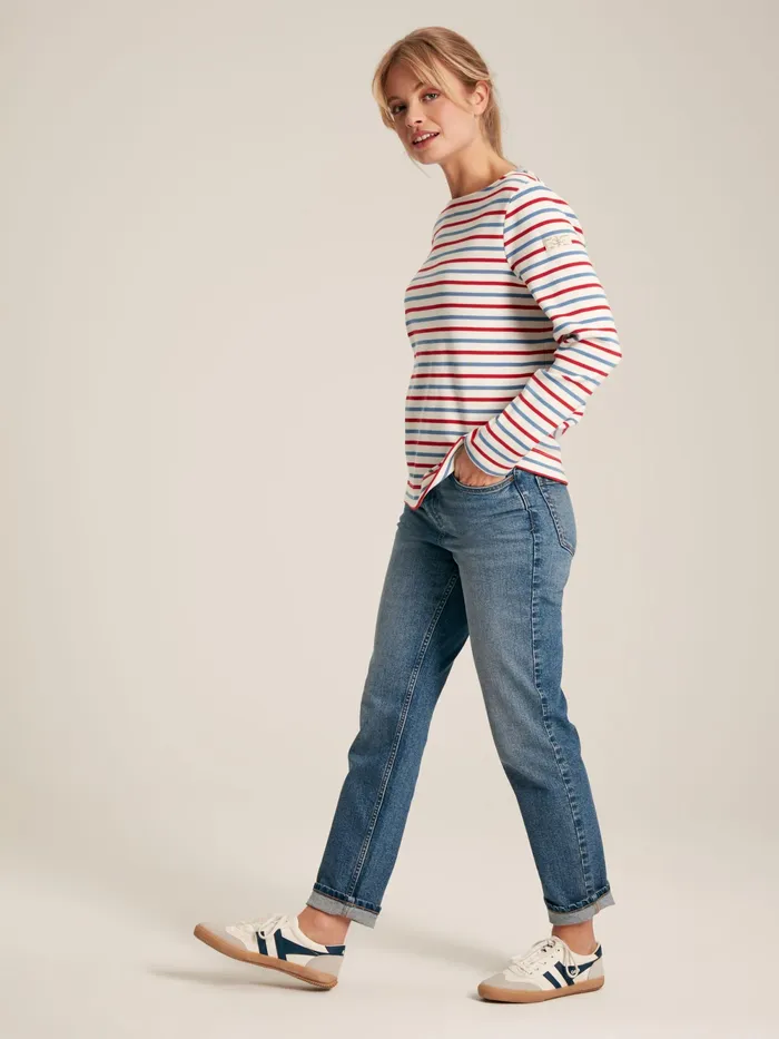 Joules Tops Red Blue Stripe Boat Neck Breton Top 8211 Women