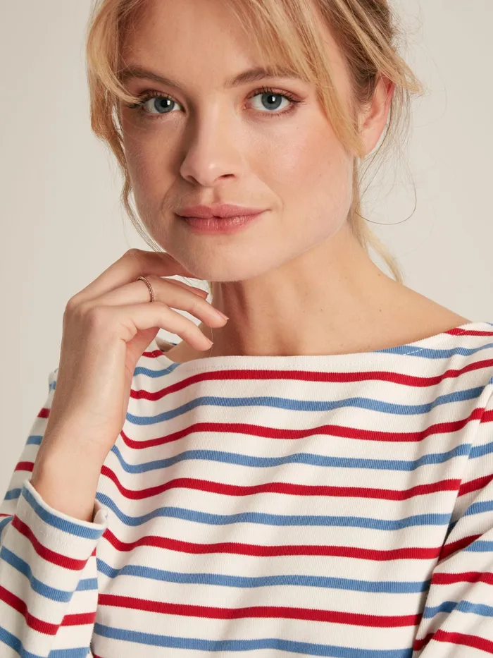 Joules Tops Red Blue Stripe Boat Neck Breton Top 8211 Women