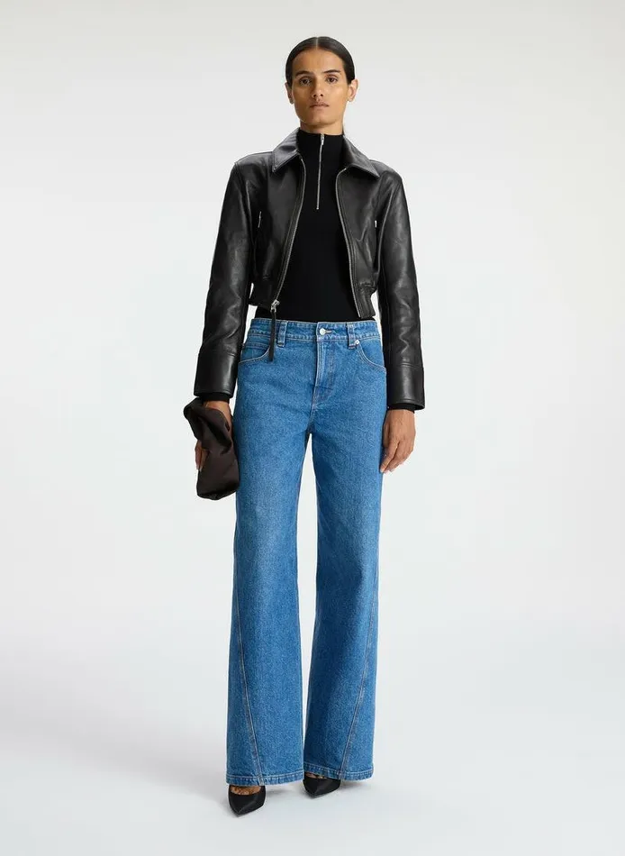 Jumpsuits Women ALC Harlow Cropped Leather Jacket Ganache Jumpsuits Women ALC Harlow Cropped Leather Jacket Ganache