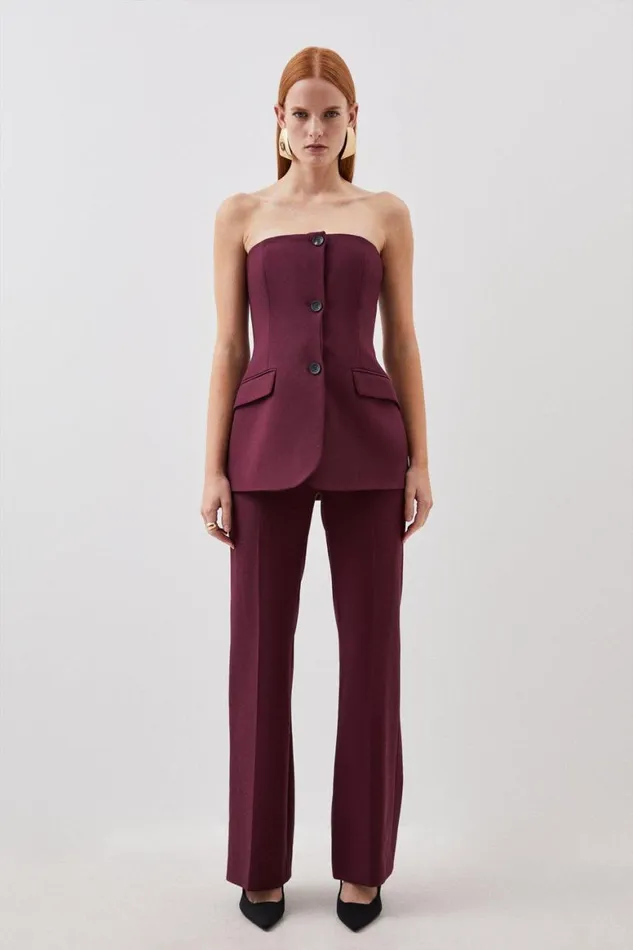 Jumpsuits Women Karen Millen Compact Stretch Tailored Button Bodice Jumpsuit Fig Jumpsuits Women Karen Millen Compact Stretch Tailored Button Bodice Jumpsuit Fig
