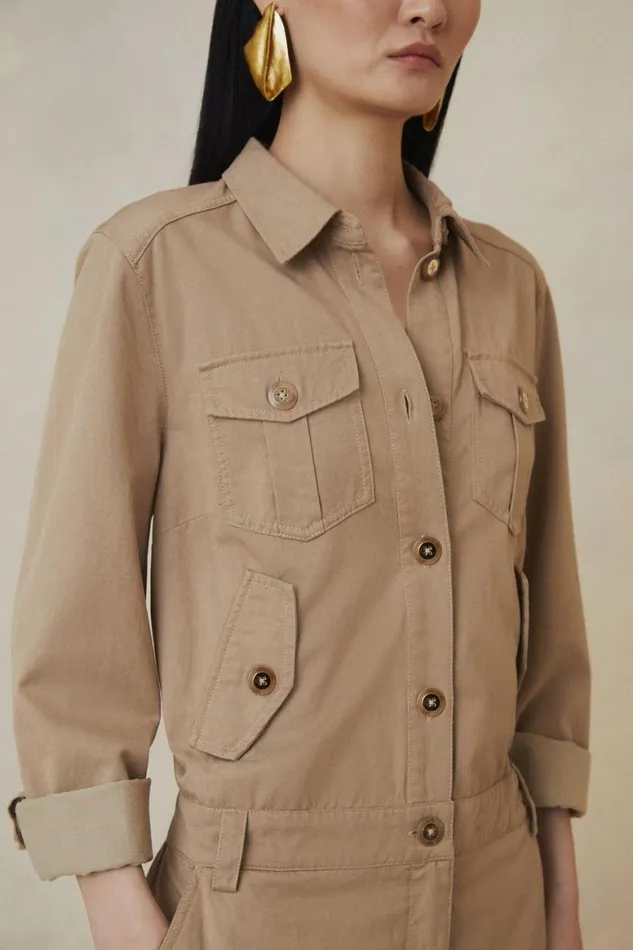 Jumpsuits Women Karen Millen Petite The Founder Tailored Relaxed Jumpsuit Camel