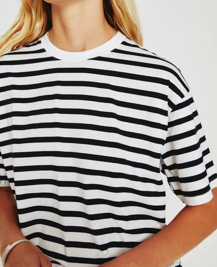 Karter ExBoyfriend True Whitedeep Aegean Women AG Jeans Tees and Tanks