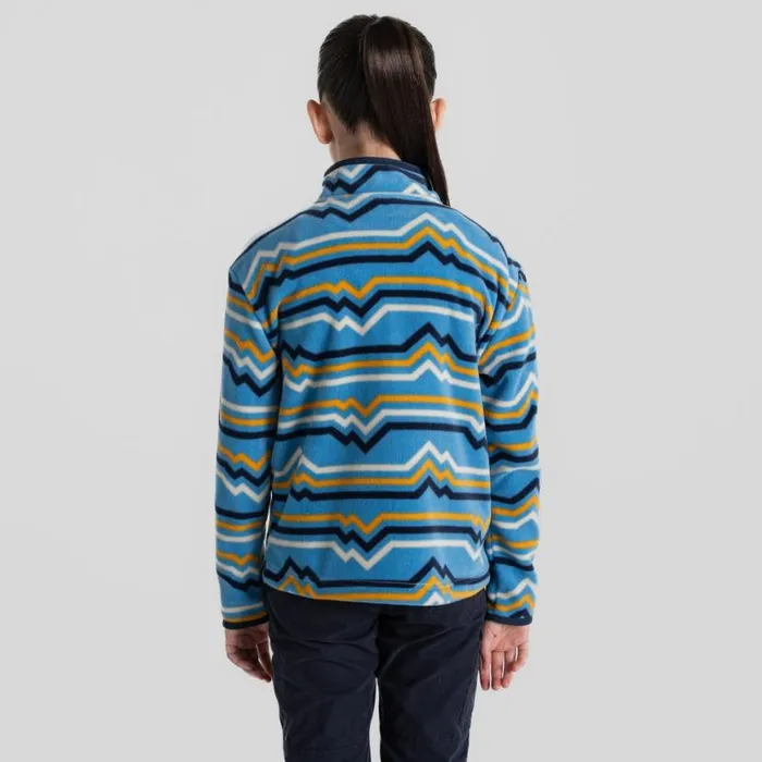 Kids Half Zip Fleece Craghoppers Kid039s Bachas Half Zip Fleece Bright Sky Print