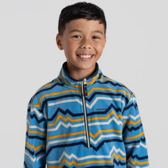Kids Half Zip Fleece Craghoppers Kid039s Bachas Half Zip Fleece Bright Sky Print