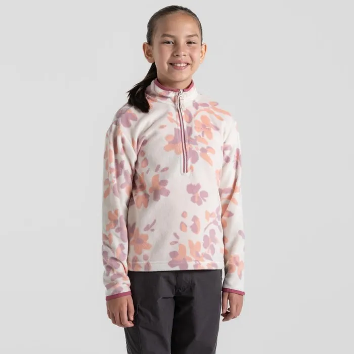 Kids Half Zip Fleece Craghoppers Kid039s Bachas Half Zip Fleece Seasalt Print