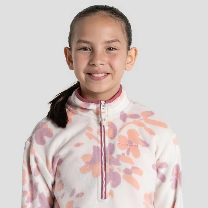 Kids Half Zip Fleece Craghoppers Kid039s Bachas Half Zip Fleece Seasalt Print