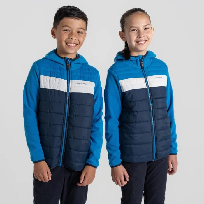 Kids Insulated Jackets Craghoppers Kid039s Arklow Hybrid Jacket Howlite Blue