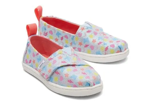 Kids KidsTiny Alpargata Glimmer Charms Pastel Blue Glimmer TOMS Alpargatas