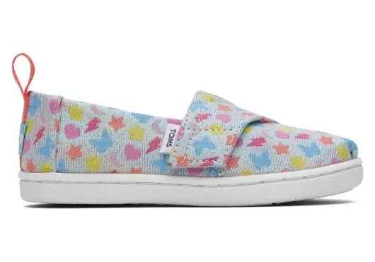 Kids KidsTiny Alpargata Glimmer Charms Pastel Blue Glimmer TOMS Alpargatas