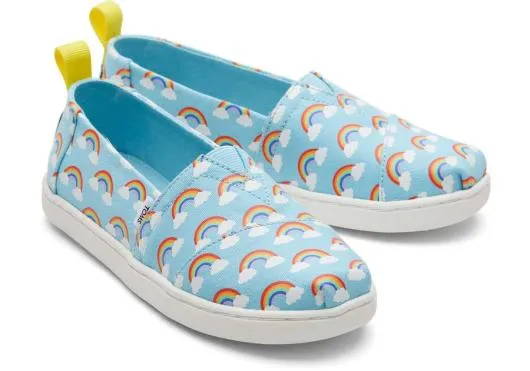 Kids KidsYouth Alpargata Rainbows Kids Shoe Blue Glow TOMS Alpargatas