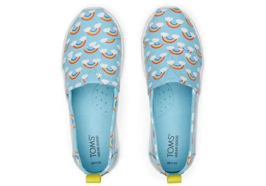 Kids KidsYouth Alpargata Rainbows Kids Shoe Blue Glow TOMS Alpargatas