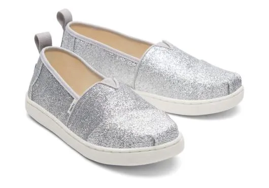 Kids KidsYouth Alpargata Silver Glimmer Kids Shoe Silver TOMS Alpargatas
