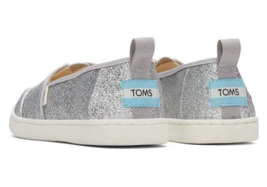Kids KidsYouth Alpargata Silver Glimmer Kids Shoe Silver TOMS Alpargatas