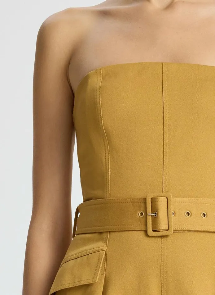 Knitwear Women ALC Presley Strapless Cotton Jumpsuit Aged Bronze Knitwear Women ALC Presley Strapless Cotton Jumpsuit Aged Bronze