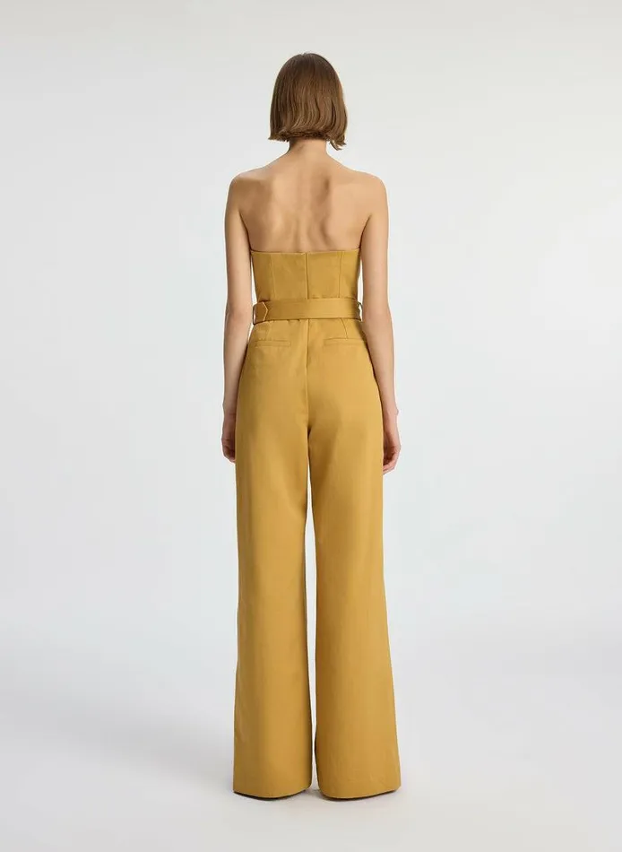 Knitwear Women ALC Presley Strapless Cotton Jumpsuit Aged Bronze Knitwear Women ALC Presley Strapless Cotton Jumpsuit Aged Bronze
