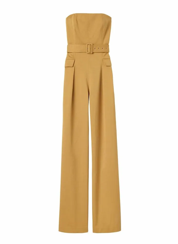 Knitwear Women ALC Presley Strapless Cotton Jumpsuit Aged Bronze Knitwear Women ALC Presley Strapless Cotton Jumpsuit Aged Bronze