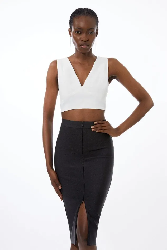 Knitwear Women Karen Millen Bandage Figure Form Zip Detail Knit Pencil Skirt Black Knitwear Women Karen Millen Bandage Figure Form Zip Detail Knit Pencil Skirt Black