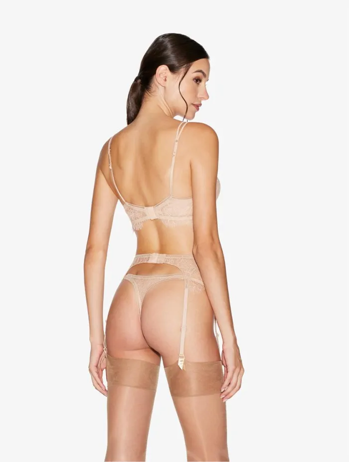 Lace Suspender Belt In Oak Blush Lingerie La Perla Garter Belts