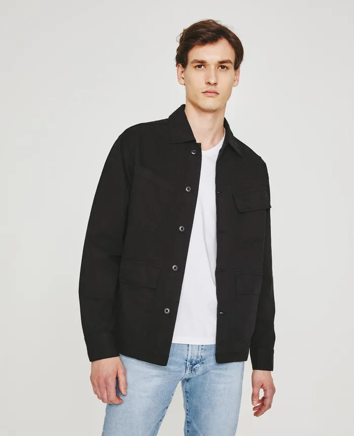 Lance Fatigue Pure Black Men AG Jeans Jackets