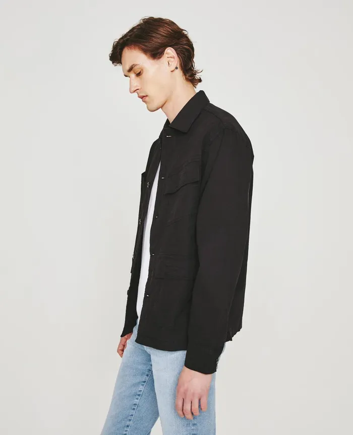 Lance Fatigue Pure Black Men AG Jeans Jackets Lance Fatigue Pure Black Men AG Jeans Jackets