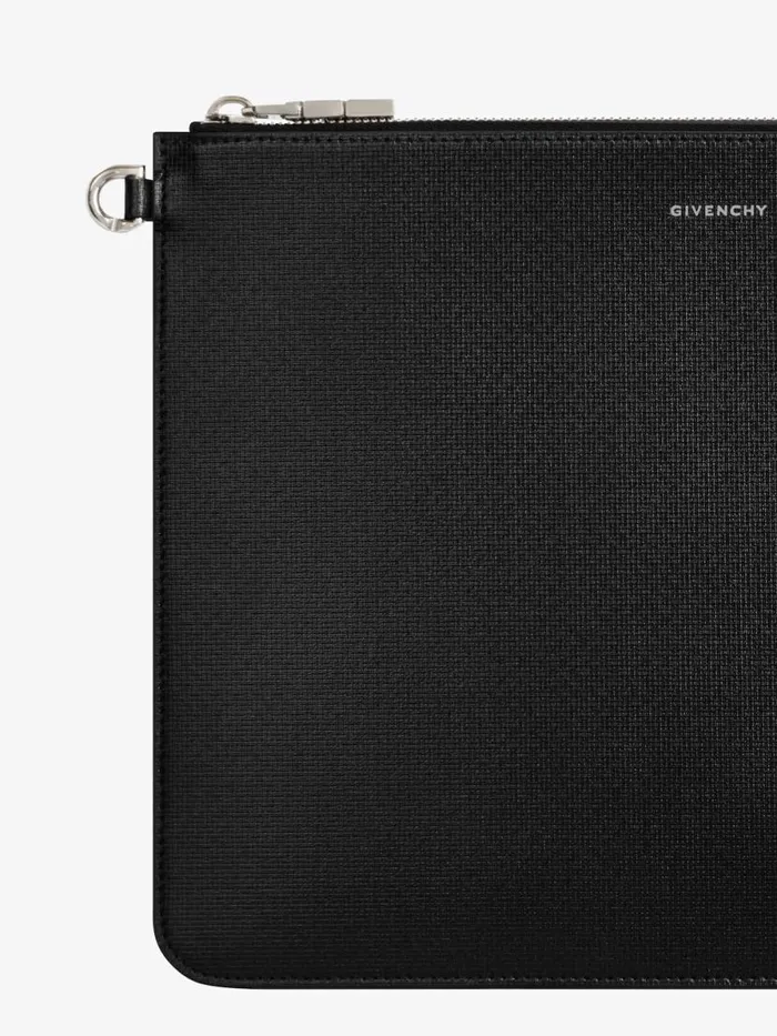 Large Pouch In 4g Classic Leather Black Men Givenchy Wallets and Card Holders